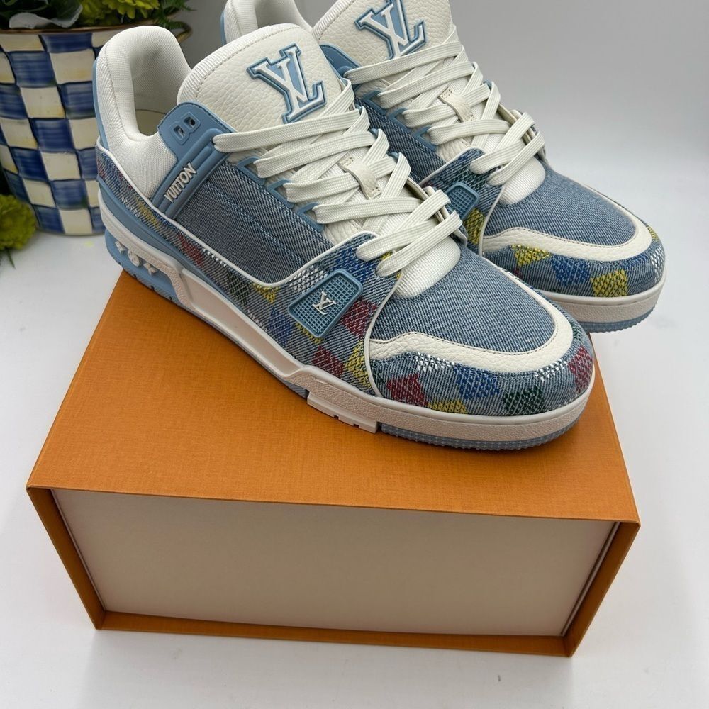 Men’s Louis Vuitton X Murakami trainer sneakers size 10 fits 11 US made Italy - Picture 3 of 12